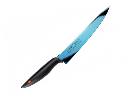 Úzký kovaný nůž KASUMI Titanium long. 20 cm, modrá