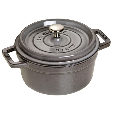 Litinový kulatý hrnec STAUB 1,7 ltr grafitový