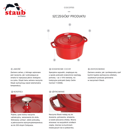 STAUB litinový hrnec s kulatou vložkou 4,6 l modrý