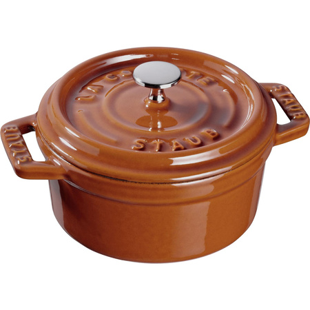 Litinový mini kulatý hrnec STAUB 250 ml skořice