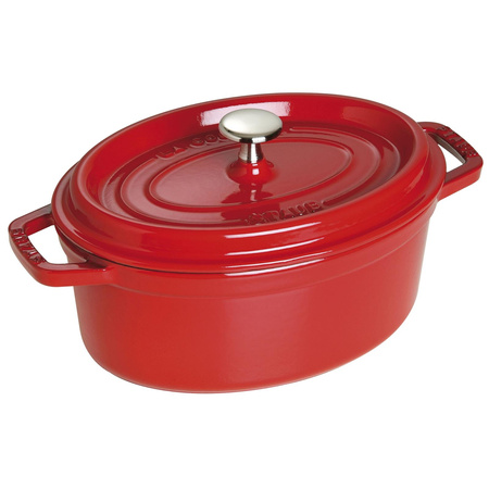 Litinový oválný hrnec STAUB 2,35 ltr červený