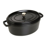 STAUB Oválný litinový hrnec 6,7 ltr černý