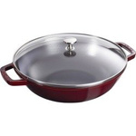 Litinová poklice na pánev wok STAUB 30 cm grenadina