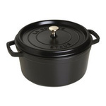 Litinový kulatý hrnec STAUB 6,7 ltr černý