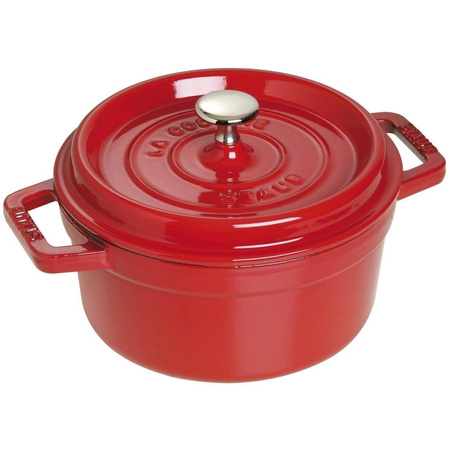 Litinový mini kulatý hrnec STAUB 250 ml červený