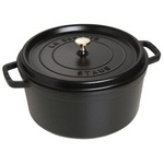 Litinový kulatý hrnec STAUB 8,35 ltr černý