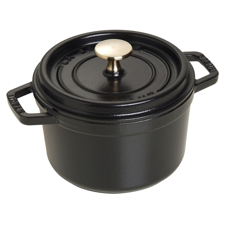 Litinový kulatý hrnec STAUB 1,2 ltr černý