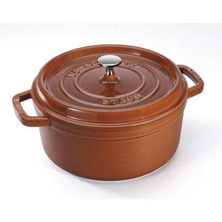 Litinový kulatý hrnec STAUB 1,7 l skořice