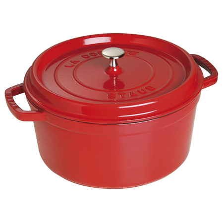 Litinový kulatý hrnec STAUB 6,7 ltr červený