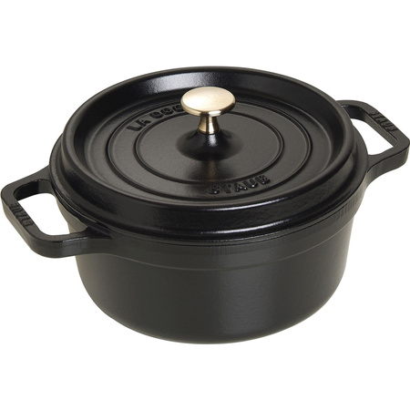 Litinový kulatý hrnec STAUB 2,6 ltr černý