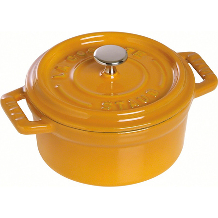 Litinový kulatý hrnec STAUB 250 ml hořčice