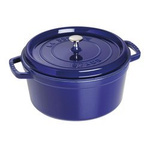 Litinový kulatý hrnec STAUB 6,7 ltr modrý