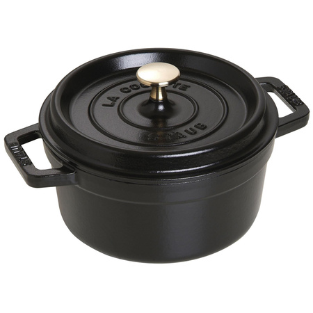 Litinový kulatý hrnec STAUB 2,2 ltr černý