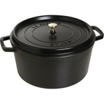 Litinový kulatý hrnec STAUB 12,6 ltr černý